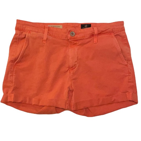 Ag Adriano Goldschmied Pants - Ag Adriano Goldschmied The Tristan Short Sulfur Papaya Orange 27